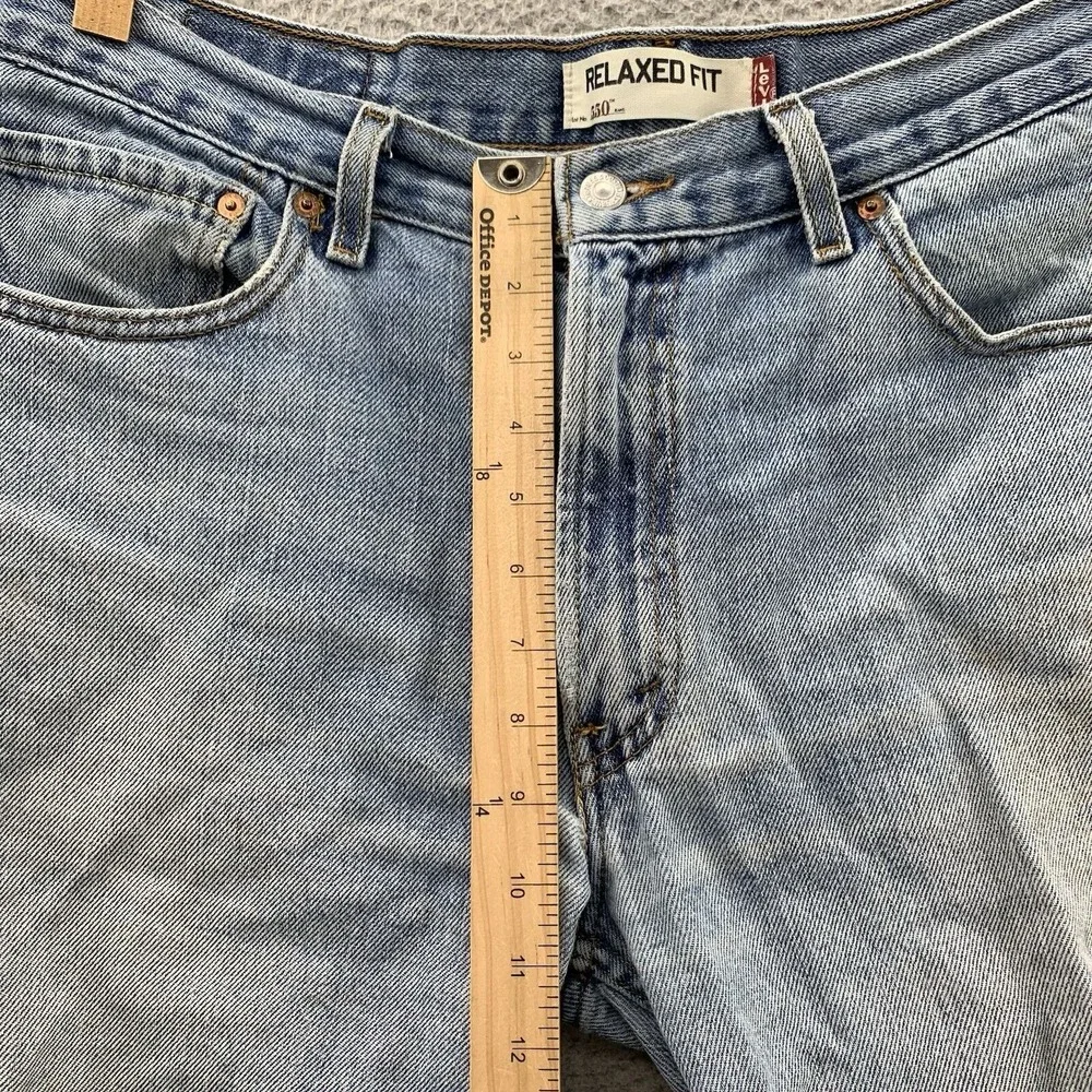 Levis 550 Jeans Mens 34x28* Blue Straight Washed Denim Pants 90s Baggy Skate Y2K
